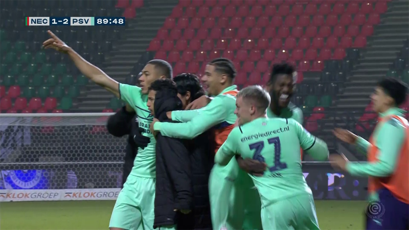 Il PSV ribalta il NEC (2-1) ed è la nuova capolista: gli highlights