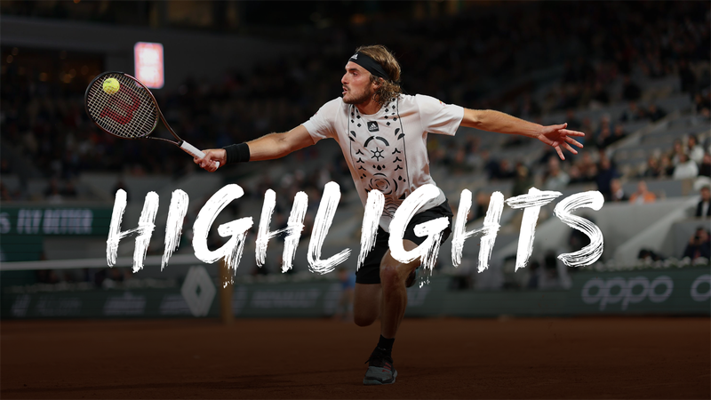 Highlights: Tsitsipas fights back from two sets down to avoid Musetti shock