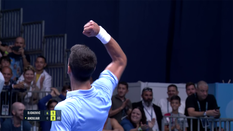 Rezumatul meciului Djokovic-Andujar, de la Tel Aviv. Moment rar în tenis, în gameul 8