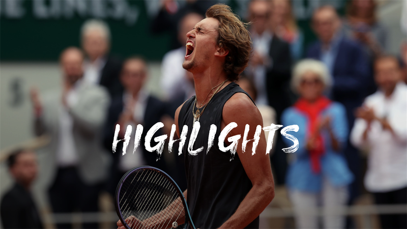 Highlights: Zverev battles back from two sets down to beat Baez