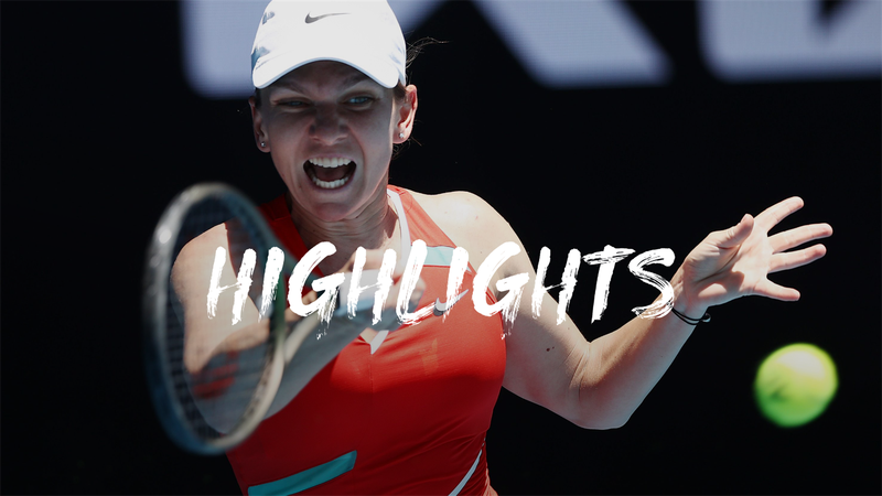 Highlights: Halep eases past Kovinic in straight sets