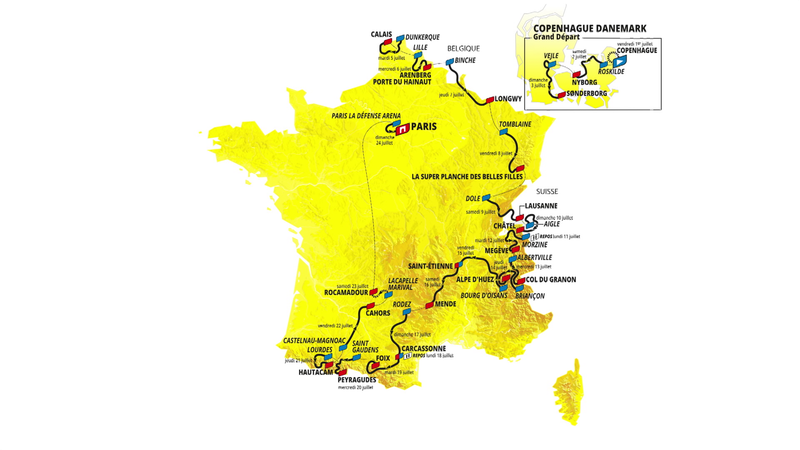 Tour de France Stage 2 profile and route map: Roskilde – Nyborg