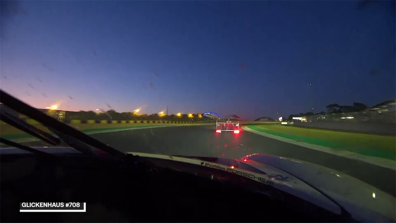 Enjoy stunning sunset riding at 24 Hours of Le Mans onboard with Glickhenhaus 708