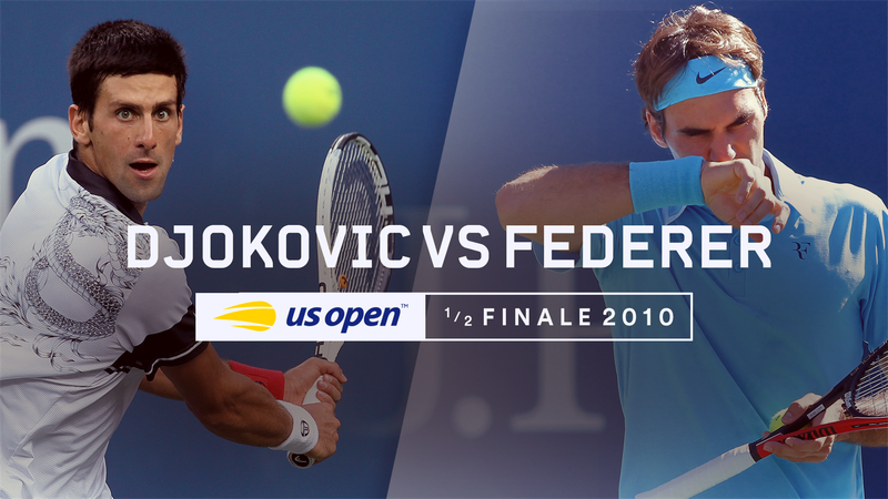 US Open : Legends matches - Semi-finals 2010 - Djokovic v Federer