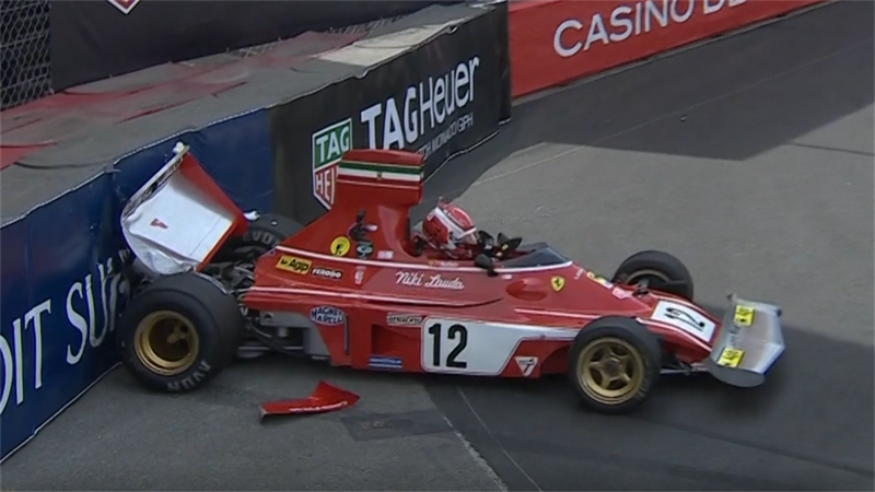 Leclerc crasht historischen Lauda-Ferrari in Monaco