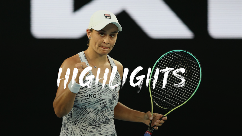 Highlights: Barty loses just two games in storming into semi-finals