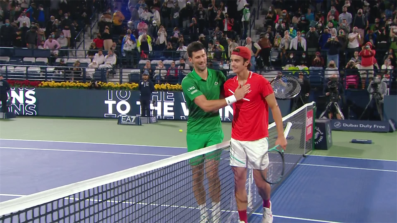 ATP Dubai | Rezumatul partidei Novak Djokovic - Lorenzo Musetti, câștigată de sârb în două seturi