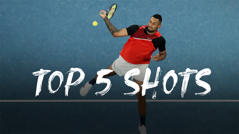 Top 5 shots, Day 2: Medvedev, Frech and some Kyrgios showboating