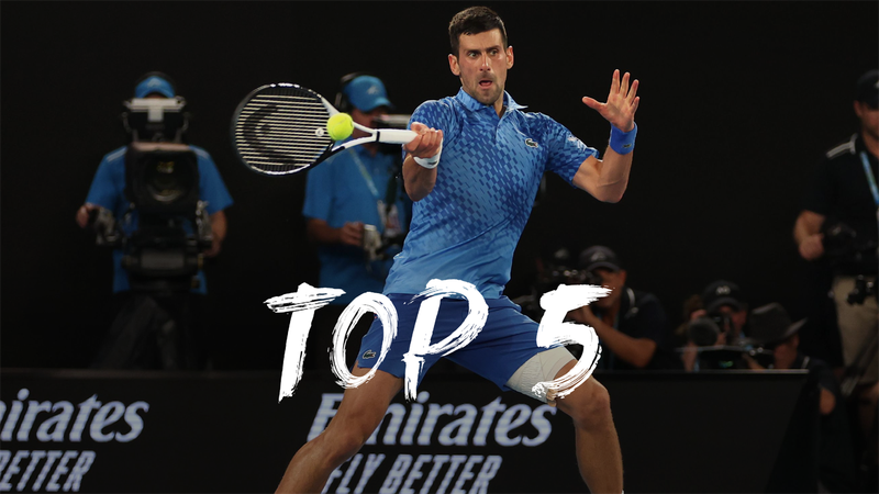 Champion Novak Djokovic's top 5 shots from the 2023 Australian Open