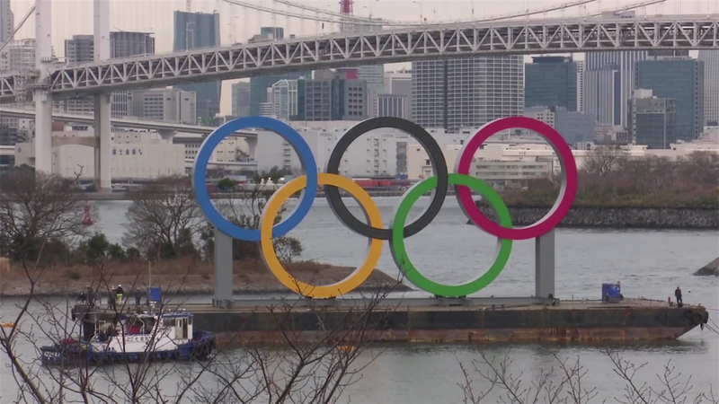 Riesen-Ringe neues Olympia-Wahrzeichen in Tokio
