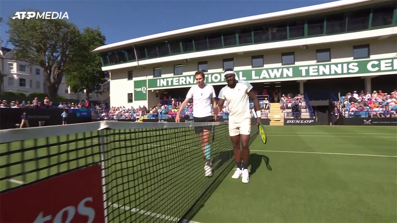 Highlights: Bublik comes back from a set down to beat Tiafoe in Eastbourne
