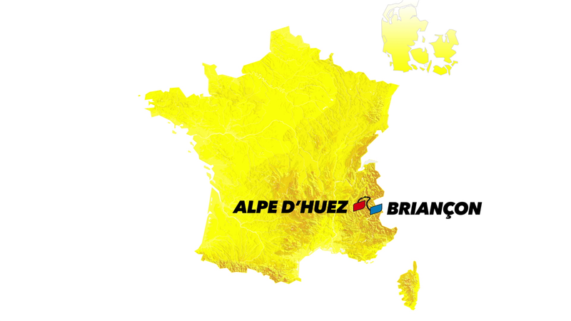 Tappa 12: Briançon-Alpe d'Huez, il percorso in 3D