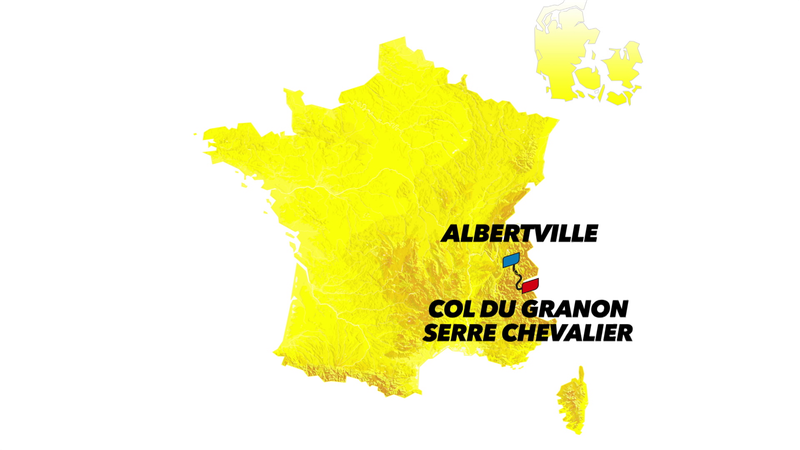 Tappa 11: Albertville-Col de Granon, il percorso in 3D
