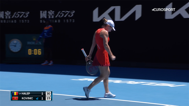 Simona Halep, prea rapidă pentru Kovinic la Australian Open! Primul mare punct reușit de româncă