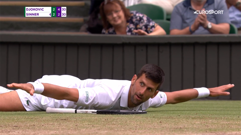 Novak Djokovic, "pe mod avion" la Wimbledon! Punct "din altă galaxie" reușit de Nole cu Sinner