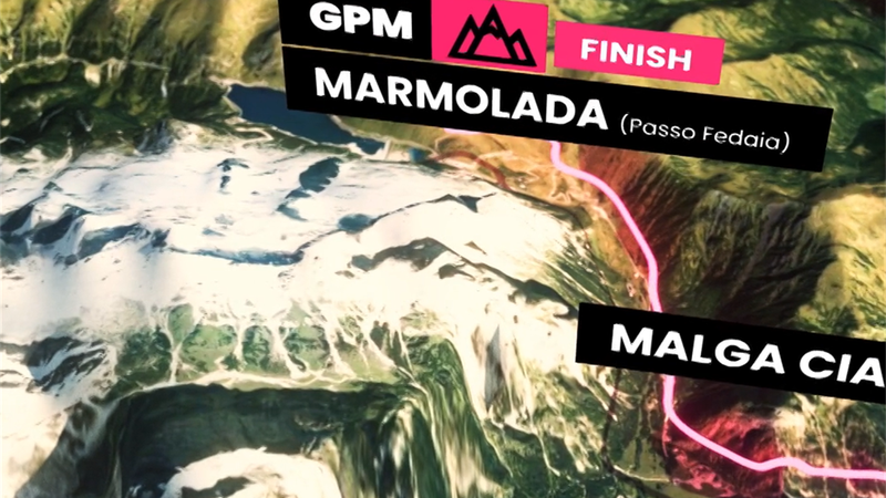 Giro-Strecke: Profil der 20. Etappe - Königsetappe zur Marmolada