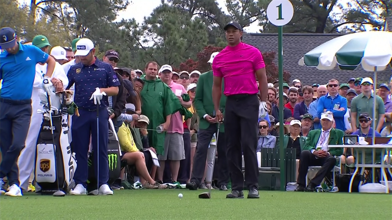El momento que todos esperaban: El primer golpe de Tiger Woods en su regreso