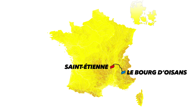 13ª etapa, perfil y recorrido: Nuevo día para el esprint, Le Bourg d'Oisans-Saint-Étienne (192 km)