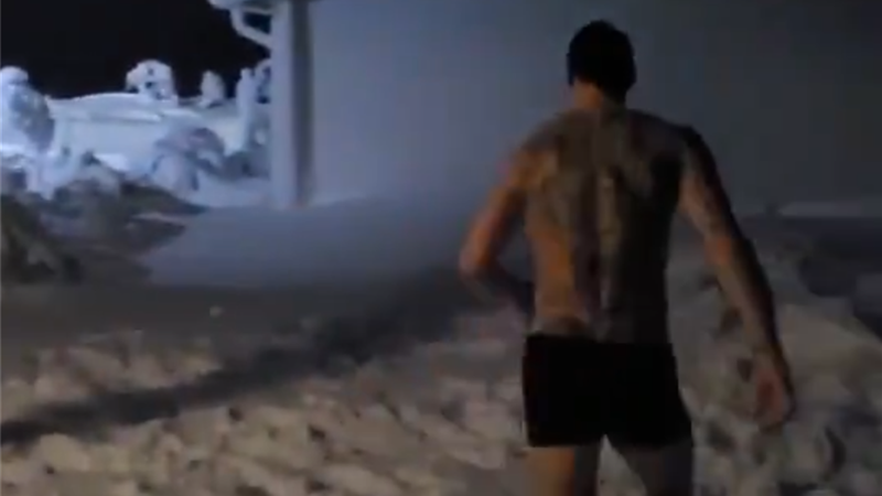 Simplemente Zlatan: Ibra se da un baño de nieve desnudo