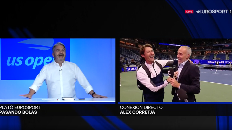 "Me vas a matar": El susto de Ferrero a Corretja en directo en Eurosport tras la final del US Open