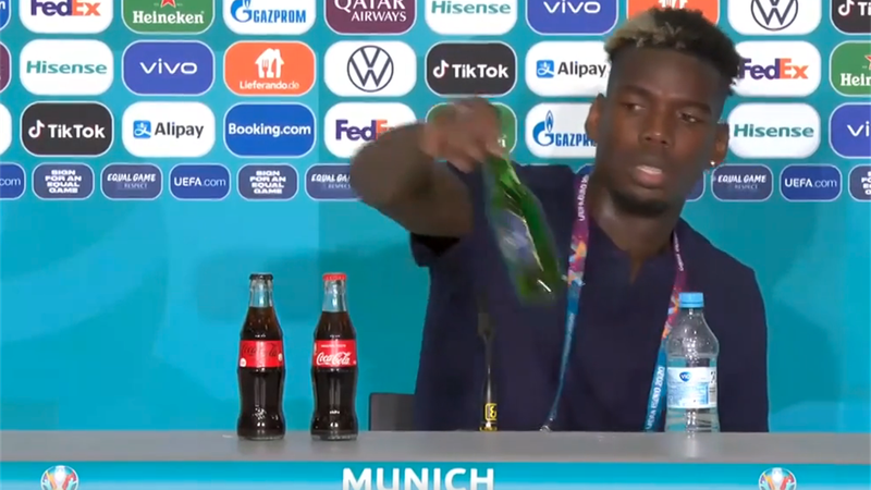 Wie Ronaldo mit der Cola: Pogba lässt Bier verschwinden
