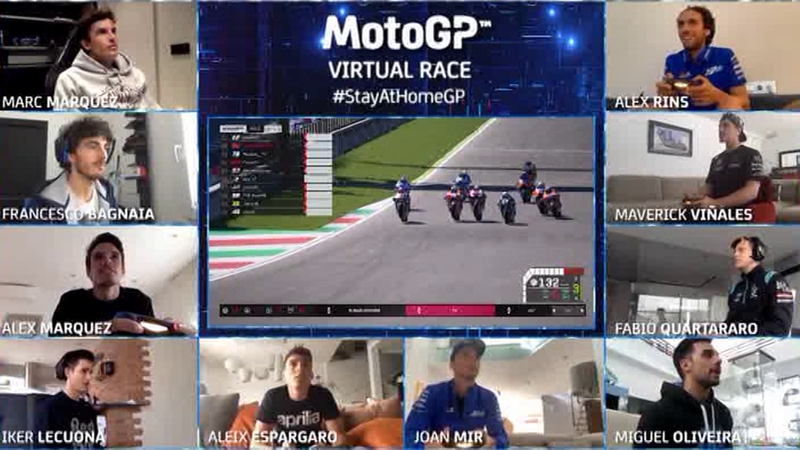 E-games: la prima Virtual Race va ad Alex Marquez davanti a Bagnaia