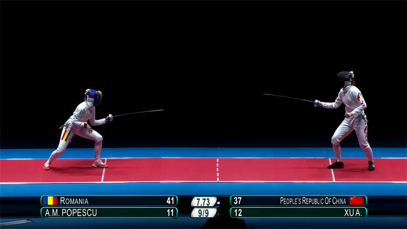 Jocurile Olimpice 2020: Execuție impresionantă a Anei Maria Popescu în finala pe echipe la spadă