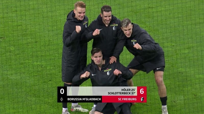 El Friburgo le endosa un 0-6 al Mönchengladbach al descanso en una goleada histórica
