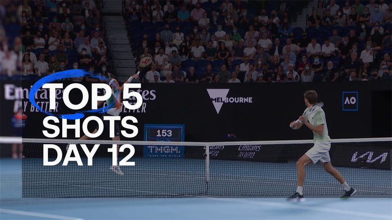 Australian Open Top 5 shots from Day 12 featuring Nadal, Medvedev, Tsitsipas and Berrettini